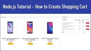 Node.js Tutorial - How to Create Shopping Cart