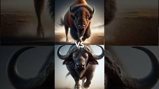 African Wild Buffalo Vs American Bison vs ( Moose, Spanish Bull , Gazelle, Giraffe ).