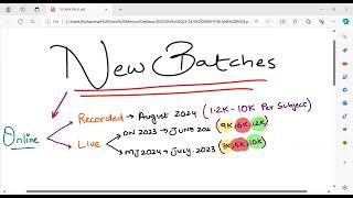 Batches for Oct/Nov 2024 and May/June 2025. Only 1 Batch by Sir MYM. Fill form in Video Description.