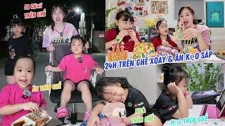 Em Mint Vy Thử Thách 24h Trên Ghế Xoay Và Ăn Kẹo Sáp Khổng Lồ