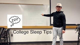 Sleep Tips for College Students(Dorm Living)