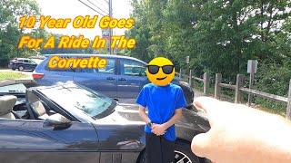 10 Year Old Goes For A Drive In The Corvette