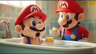 Baby Mario’s Bath Time! Lego Luigi enter the Nintendo Switch to save Mario! Mario Story