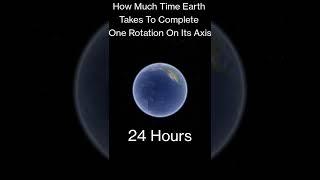 How Long Earth Takes To Complete One Rotation On Its Axis #Shorts