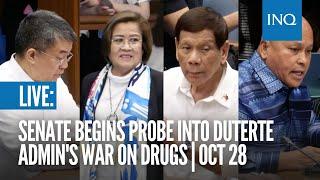 LIVE: Senate begins probe into Duterte admin's war on drugs | Oct 28