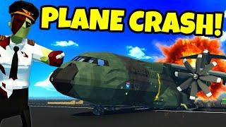 Zombies Caused Our HUGE Plane to CRASH in Stormworks Multiplayer!