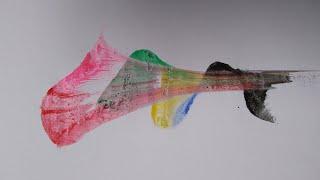 Making mirror images thread painting | #simple drawing | #shorts| acrylic paint  #navneetyadavarts