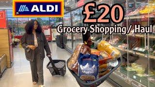 VLOG: £20 worth of Grocery / Weekly Grocery Shopping & Haul , Aldi UK / Shop With Me