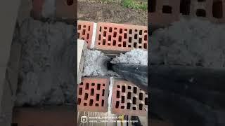 Эковата, утепление колодцевую кладку в кирпичной беседки плотность 70+ #эковата #эковатамичуринск