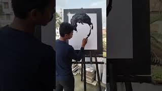 Allu Arjun painting   #shorts #artistmukul #bts