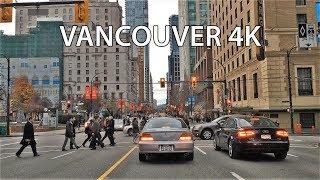 Driving Downtown - Vancouver 4K - Canada