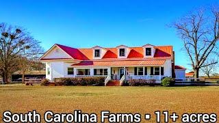 South Carolina Farmhouse For Sale | $275k | 11+ acre Farms For Sale | South Carolina Real Estate