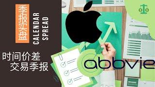 赚的就是高额的IV差：用日历价差/时间价差组合交易制药公司季报 - $ABBV $AAPL  ｜Earnings Trade with Time Spread（期权101, 選擇權交易）