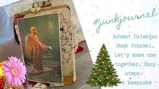 Create a Christmas Advent Calendar Art Journal step by step