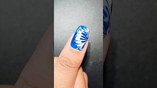 Flower nail art  using safety pin  tutorial #youtubeshorts #nails #nailart #nailtutorial #shorts