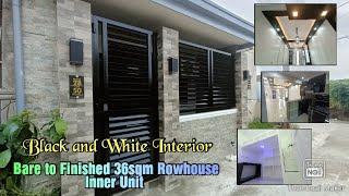 Black and White Interior Design Rowhouse IU 36 sqm Turn Over