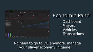 Economic Panel | ESX | QB | QBOX | OX INVENTORY | QB INVENTORY | FIVEM | FiveM Scripts | GTA 5 | RP