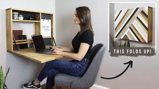 How To Build A Fold Down Wall Desk | DIY Murphy Desk