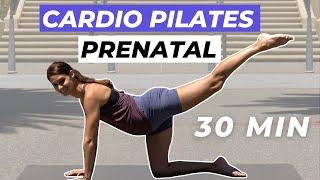 30 MIN PRENATAL CARDIO PILATES WORKOUT for 1st, 2nd, and 3rd Trimester | Pregnancy Pilates