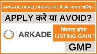 Arkade Developers IPO Analysis • Arkade Developers IPO Review • GMP • IPO • Dailystock