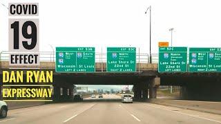 Dan Ryan Expressway afternoon rush hour during Covid 19 pandemic