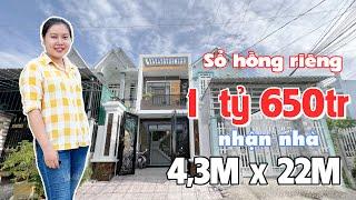Bán gấp căn nhà (4,3mx22m) chỉ 1 tỷ 650tr - sổ hồng riêng - Sân Ô Tô | Nhà Bình Chánh Giá Rẻ #BC156