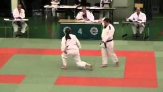 Judo Dan-schwarzer Gürtel examen, Roermond NL mit Kimberly Wanders