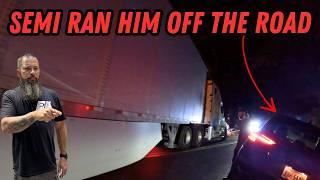 A Semi Ran Him Off The Road! | Winching