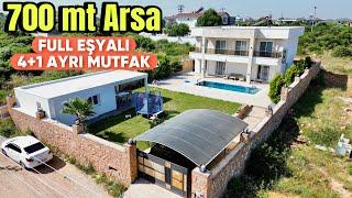 Didim Yeşiltepe’de Satılık 700 mt Arsa İçerisinde 4+1 Ayrı Mutfak Full Eşyalı Villa / No:41