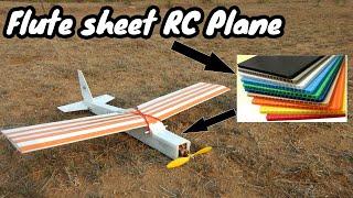 Simple! RC model for student's! Flute sheet/Corrugated Sheet RC Model Airplane flying.