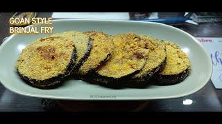 Goan Rava Coated Brinjal fry | Rava coated Egg plant |Goan recipes |Cocinanispolina