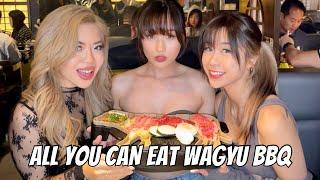 Ultimate All-You-Can-Eat Wagyu BBQ with Gorgeous Asian Ladies - 무제한 와규 고기먹방