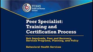 RSS ECHO | January 26 2022 |Peer Specialist: Training and Certification Process