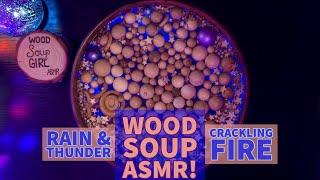 Insanely Relaxing ASMR: Rain, Thunder, Crackling Fire & Wood Soup!