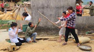 Single father,harvesting grapefruit to sell,wife selling pineapple at the market,I visit my children