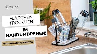 Abtropfgestell für Kunststoffflaschen - Sodastream, Air up, Babyflaschen & mehr | eluno