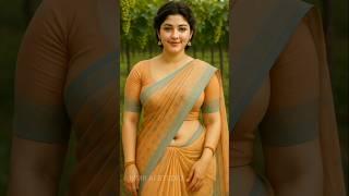 Elegant Indian Woman in Saree Walking Through Vineyard | AI Art Shorts