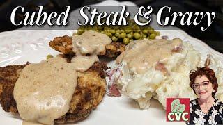 Fried Cubed steak and Gravy Sunday dinner Live with CVC