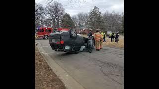 Crash in south Lincoln leaves SUV on its top, toilet paper blowing in the wind