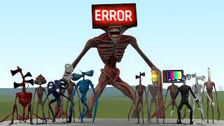 NEW ERROR HEAD MONSTER FROM FAMILY SIREN HEAD in Garry's Mod!