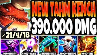 NEW IMMORTAL TAHM KENCH SEASON 14 BUILD FINAL FORM: 6000HP & 390.000+DMG | LoL Top Tahm s14 Gameplay