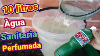 Não gasto mas dinheiro no supermercado 10 litros de água sanitária super perfumada pro mês todo