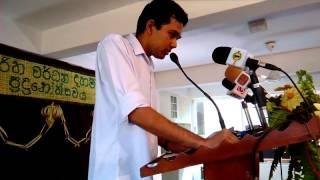 Akash Widanapathirana Announcing at Sunday School Prize Giving -2016