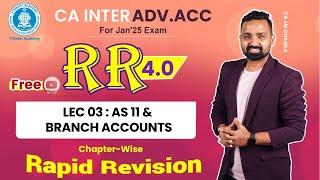 03-AS 11 & Branch Accounts |Adv. Acc. Revision | CA Inter RR 4.0 | Jan'25 | Jai Chawla