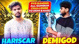  DemiGod Vs Hariscar  1 vs 1 All Gun Challenge கொடுத்த Pvs Gaming // FreeFire