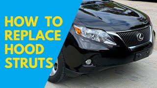 How to Replace Hood Struts on Lexus RX 350 2010-2015 | SAVE $$$