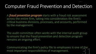 Computer Fraud Prevention and Detection