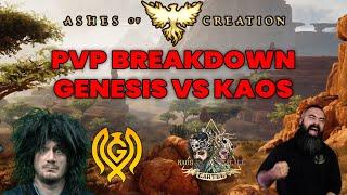 PVP Breakdown Genesis vs Kaos | Ashes of Creation PVP @TangentsofCreation