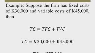 Cost of Production Part 1