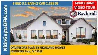 Davenport Plan By Highland Homes in Monterra in Fate, TX Video Tour | Rockwall ISD New Builder Homes